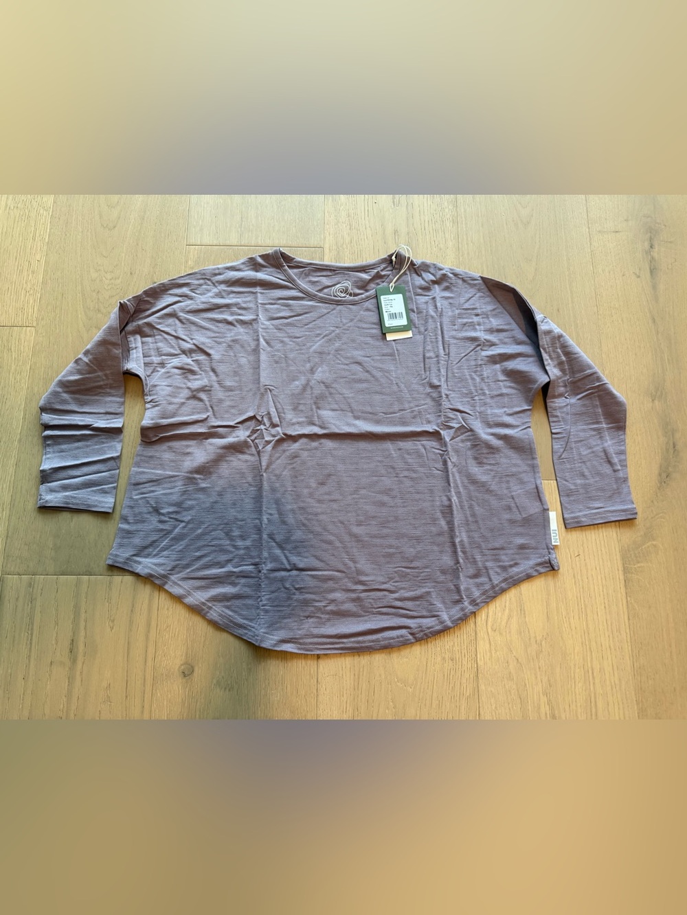 Nui Organics Steffi Long Sleeve Tee in Mauve Dusty Lavender- NWT
